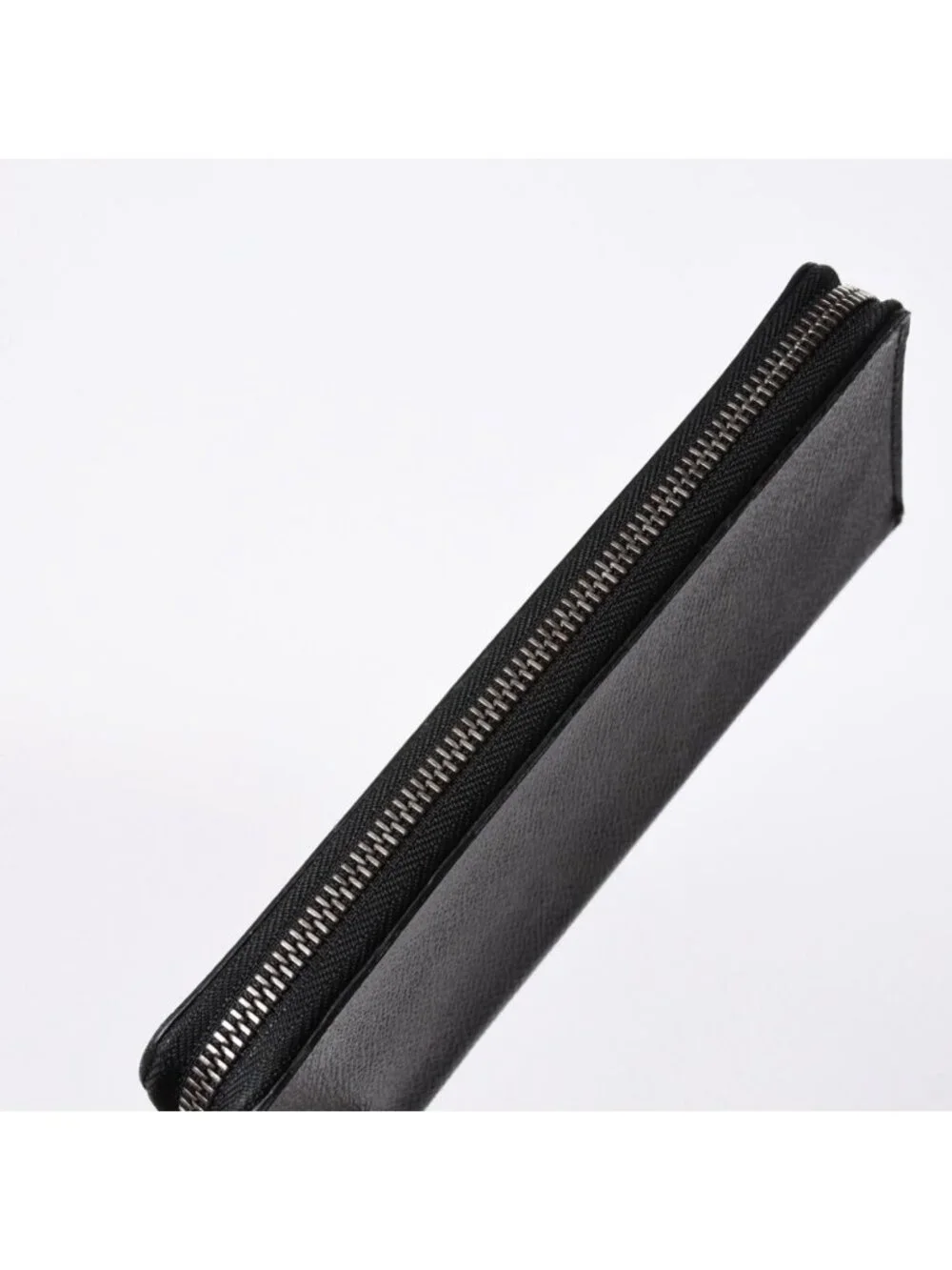 Louis Vuitton Zippy Wallet Vertical Monogram Eclipse Canvas Black Silver